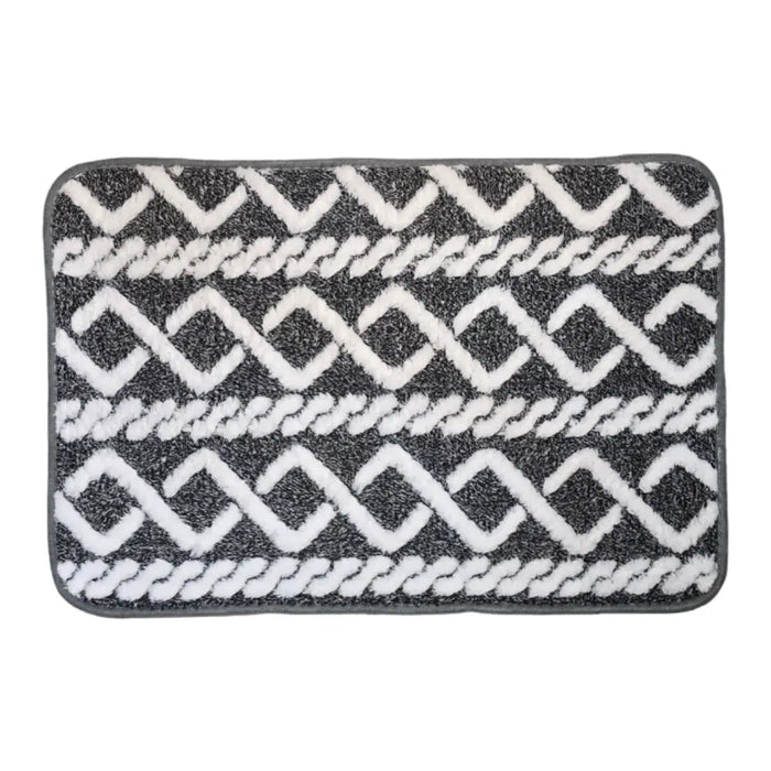 Alfombra De Baño Piso Extra Suave y Absorbente Diseño Trenza - Fliperex