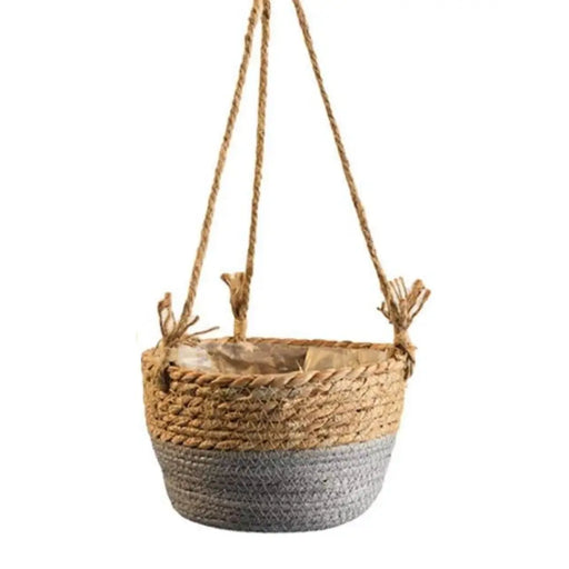 Canasto Porta Macetero Colgante De Fibra Para Casas Terrazas - Fliperex