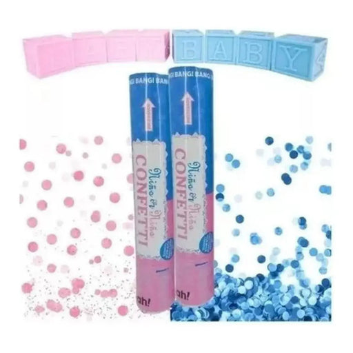 Cañón De Confeti Revelación De Genero Sexo Cotillon Baby - Fliperex