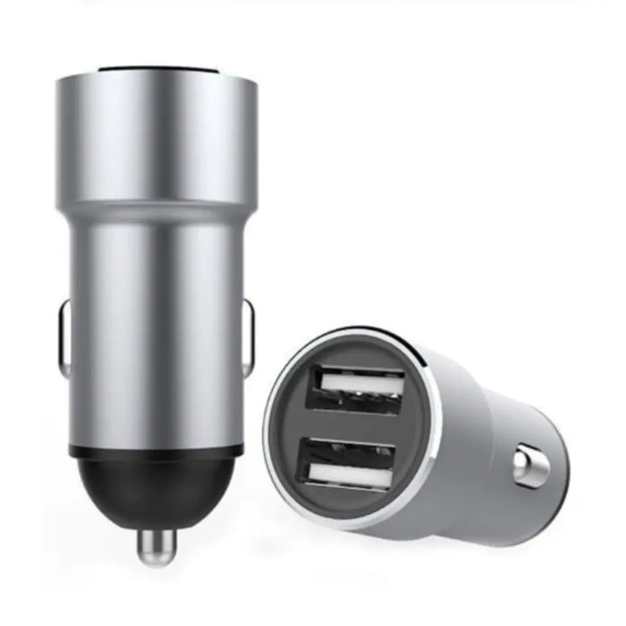 Cargador De Teléfono Para Auto Carga Rápida Plateado - Fliperex