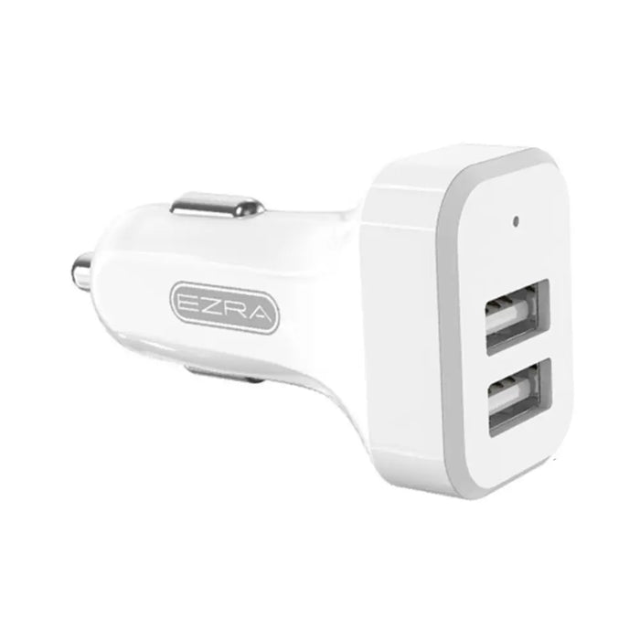 Cargador De Telefono Para Auto Doble Entrada Blanco - Fliperex