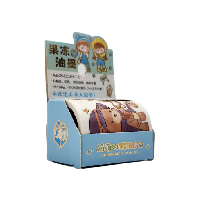 Cinta Adhesiva Washi Tape Kawaii Diseños Cute Decorativo - Fliperex