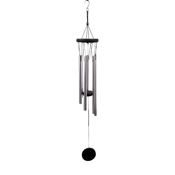 Colgante Campana De Viento Tubos Diseño Moderno Negro - Fliperex