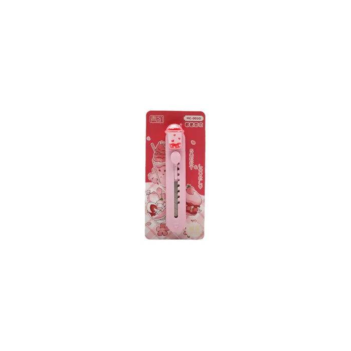 Corta Cartón Cutter Mini Diseño Bebestible Kawaii Cute - Fliperex