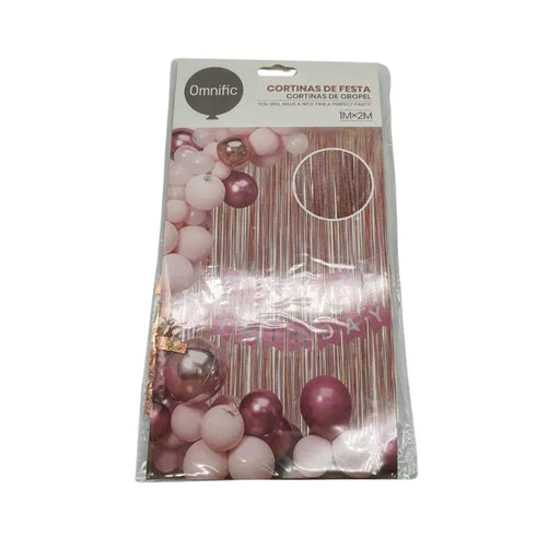 Cortina Metálica Brillos Cumpleaños Colores Cotillón - Fliperex