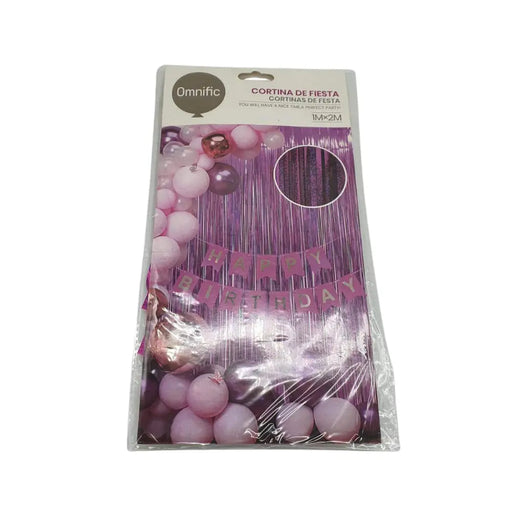 Cortina Metálica Brillos Cumpleaños Colores Cotillón - Fliperex