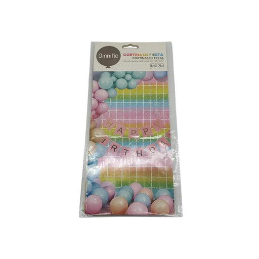 Cortina Metálica Cuadros Con Diseño Varios Colores Cotillon - Fliperex