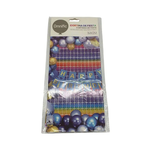 Cortina Metálica Cuadros Con Diseño Varios Colores Cotillon - Fliperex