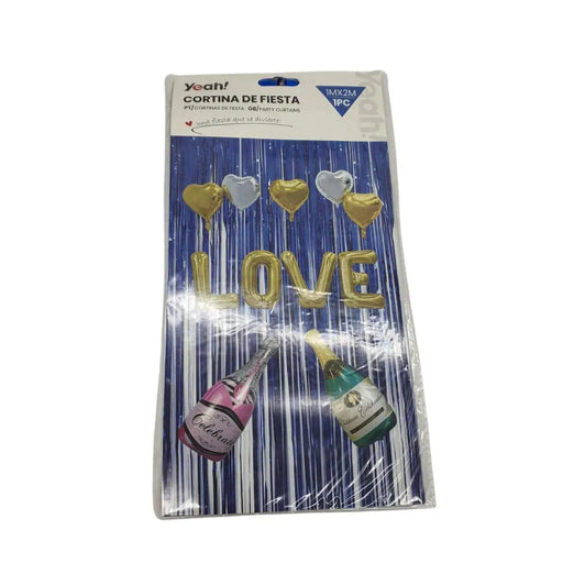 Cortina Metálica Cumpleaños Varios Colores Cotillón Fiesta - Fliperex