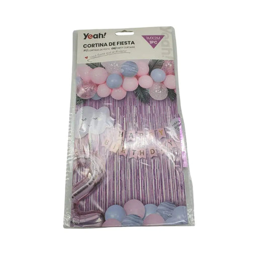 Cortina Metálica Cumpleaños Varios Colores Cotillón Fiesta - Fliperex