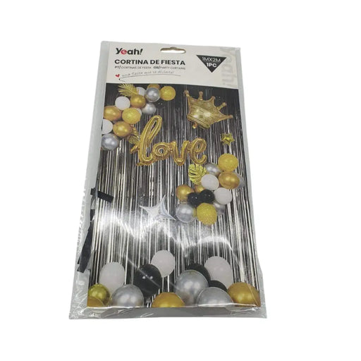 Cortina Metálica Cumpleaños Varios Colores Cotillón Fiesta - Fliperex