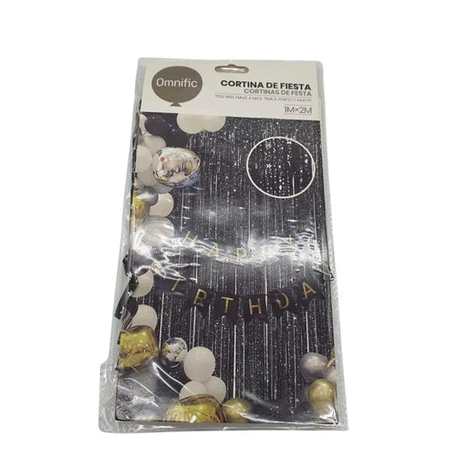 Cortina Metálica Estrellas Cumpleaños Colores Cotillón - Fliperex