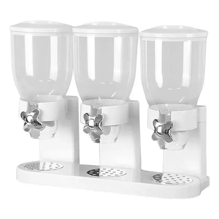 Dispensador Triple De Mesa Cereal Granos Frutos Secos Dulces - Fliperex
