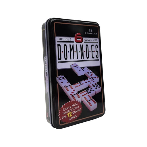 Domino Chancho 6 Juego Dominó Caja Metálica 26 Piezas Color - Fliperex