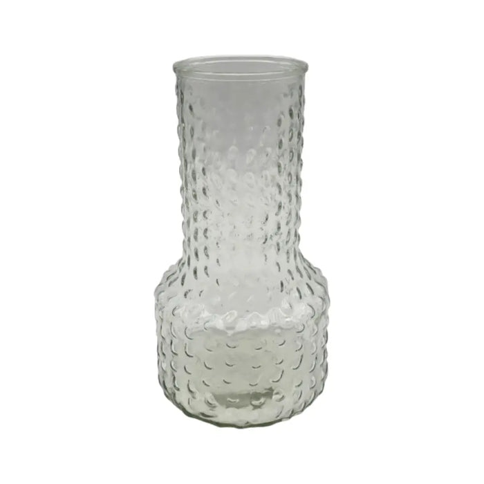 Florero Decorativo De Vidrio Con Diseño Base Ancha Blanco 25 - Fliperex