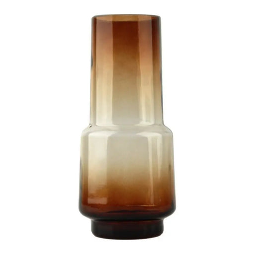 Florero Decorativo De Vidrio Cristal Con Diseño Tonos Café - Fliperex