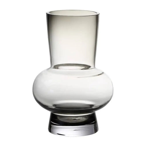 Florero Elegante De Vidrio Cristal Premium Tono Oscuro - Fliperex