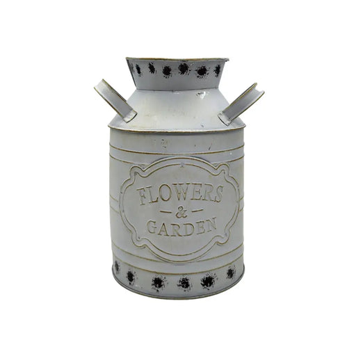 Florero Jarron Lata De Leche Laton Decorativo Para Flores - Fliperex