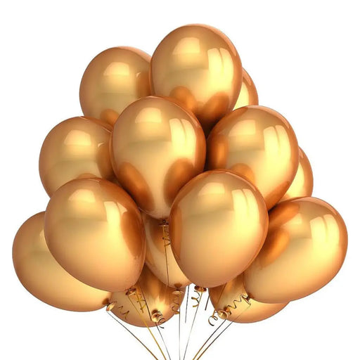 Globos 50 Unidades Color Dorado Tamaño 30 Cm - Fliperex