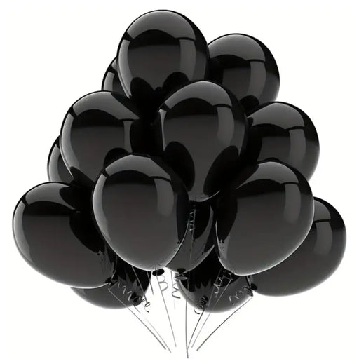 Globos 50 Unidades Color Negro Tamaño 30 Cm - Fliperex