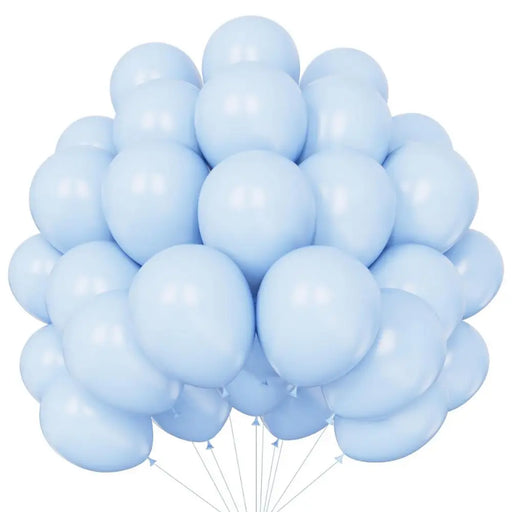 Globos Celeste Macaron 10 Unidades Tamaño 25 Cm Fiesta - Fliperex