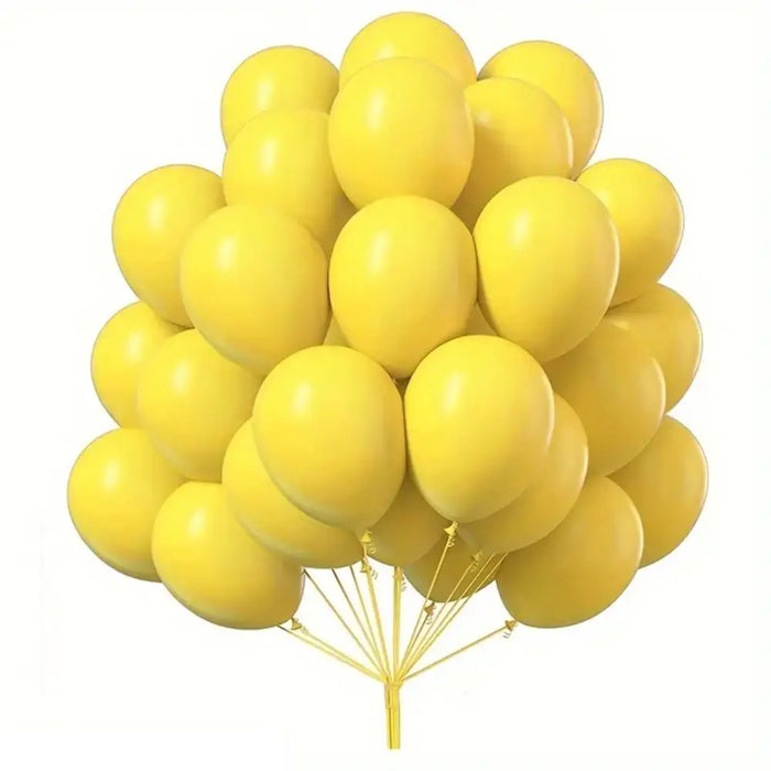 Globos Color Amarillo 50 Unidades Tamaño R12 - Fliperex