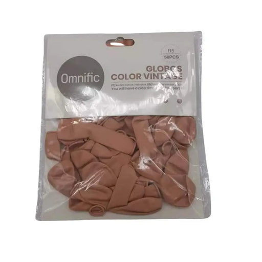 Globos Color Beige Vintage 50 Unidades Tamaño R5 - Fliperex