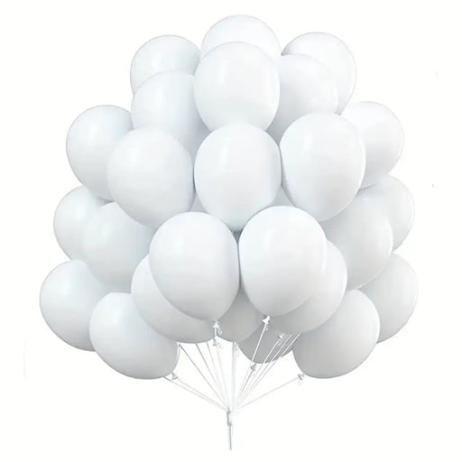 Globos Color Blanco 100 Unidades Tamaño 25 Cm - Fliperex