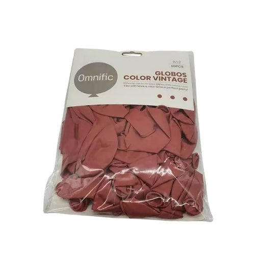 Globos Color Magenta Vintage 50 Unidades Tamaño R12 - Fliperex