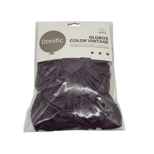 Globos Color Morado Oscuro Vintage 50 Unidades Tamaño R12 - Fliperex