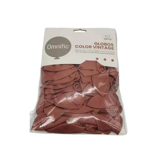 Globos Color Retro Pink Vintage 50 Unidades Tamaño R12 - Fliperex