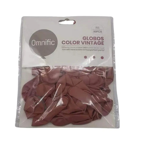 Globos Color Retro Pink Vintage 50 Unidades Tamaño R5 - Fliperex