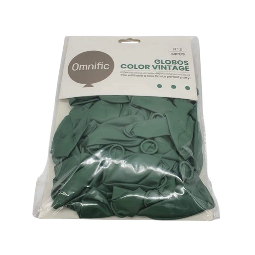 Globos Color Sea Green Vintage 50 Unidades Tamaño R12 - Fliperex