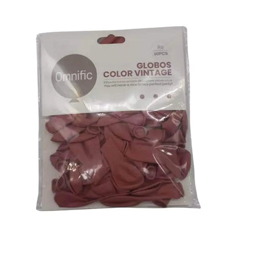 Globos Color Terracota Oscuro Vintage 50 Unidades Tamaño R5 - Fliperex