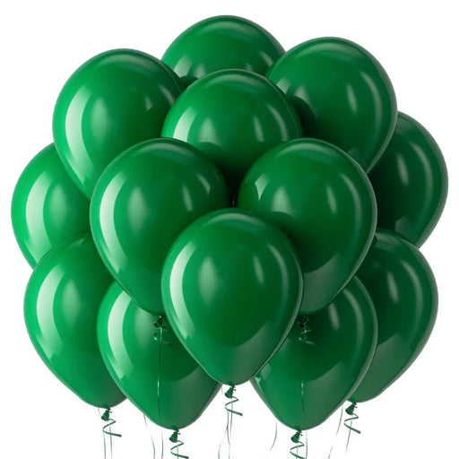 Globos Color Verde Oscuro 100 Unidades Tamaño 25 Cm - Fliperex