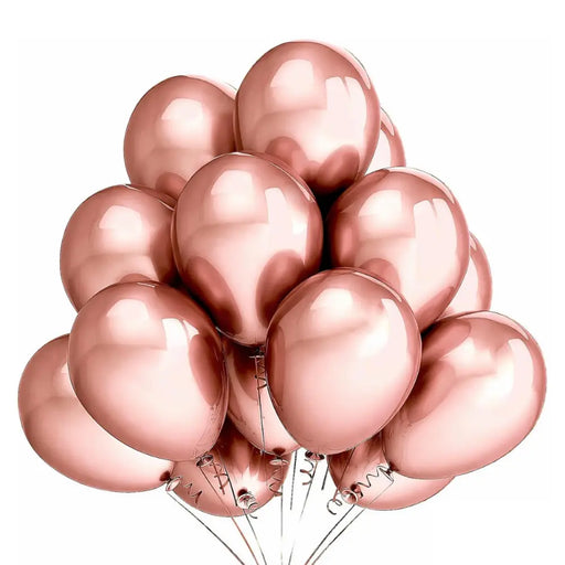 Globos Dorado Metalizado 50 Unidades Tamaño 25 Cm - Fliperex