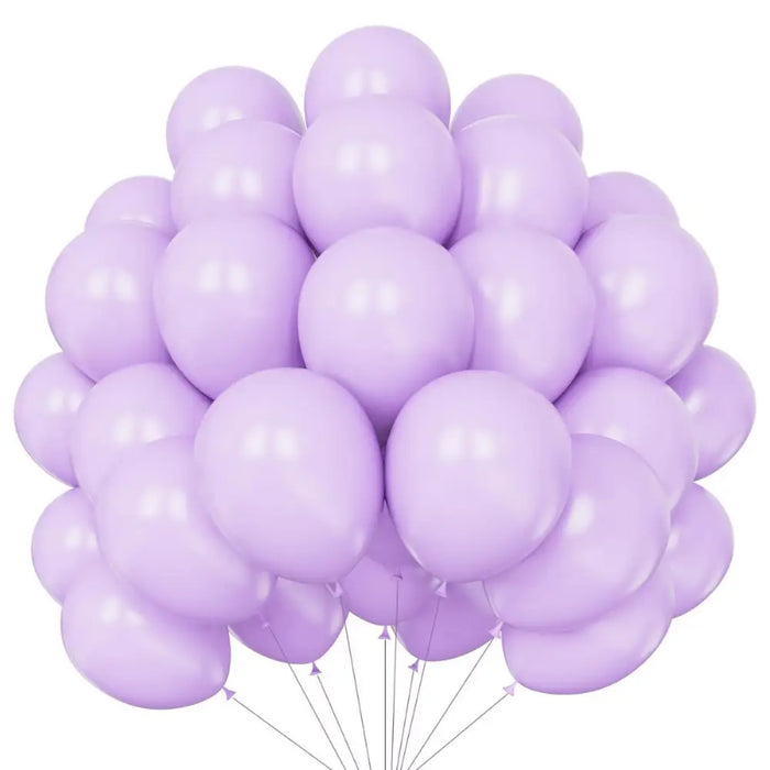 Globos Morado Claro Macaron 10 Unidades Tamaño 25 Cm Fiesta - Fliperex