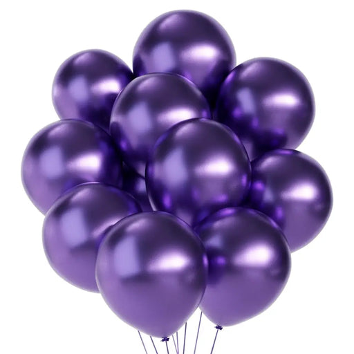 Globos Morado Metalizado 50 Unidades Tamaño 25 Cm - Fliperex
