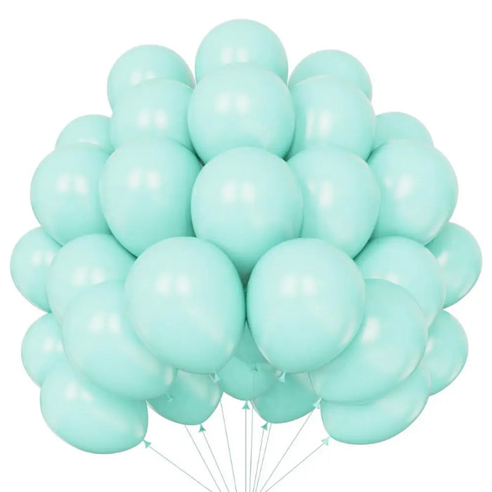 Globos Verde Agua Macaron 50 Unidades Tamaño 25 Cm - Fliperex