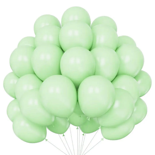 Globos Verde Macaron 50 Unidades Tamaño 25 Cm - Fliperex