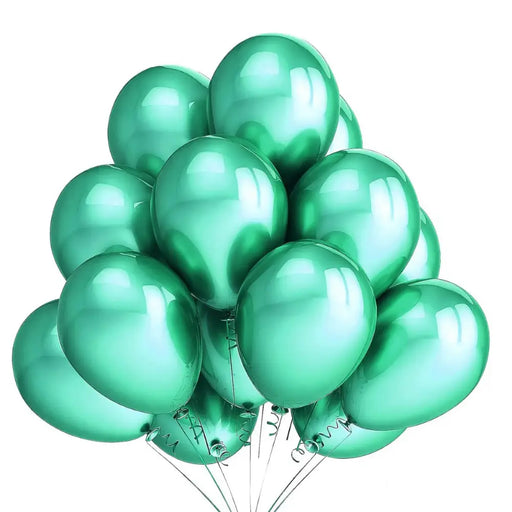 Globos Verde Metalizado 50 Unidades Tamaño 25 Cm - Fliperex
