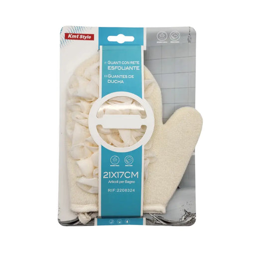 Guante Exfoliante De Ducha Con Esponja Incorporada Suave - Fliperex