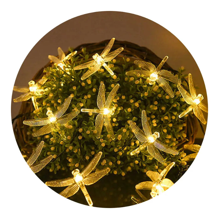 Guirnalda Solar Libelula Luces Led Decoracion Para El Jardin - Fliperex