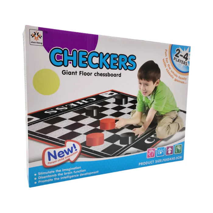 Juego Tablero Juego De Damas Alfombra De Entretención Niños - Fliperex