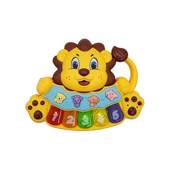 Juguete Piano Musical Con Luces Sonidos Animales Forma Leon - Fliperex