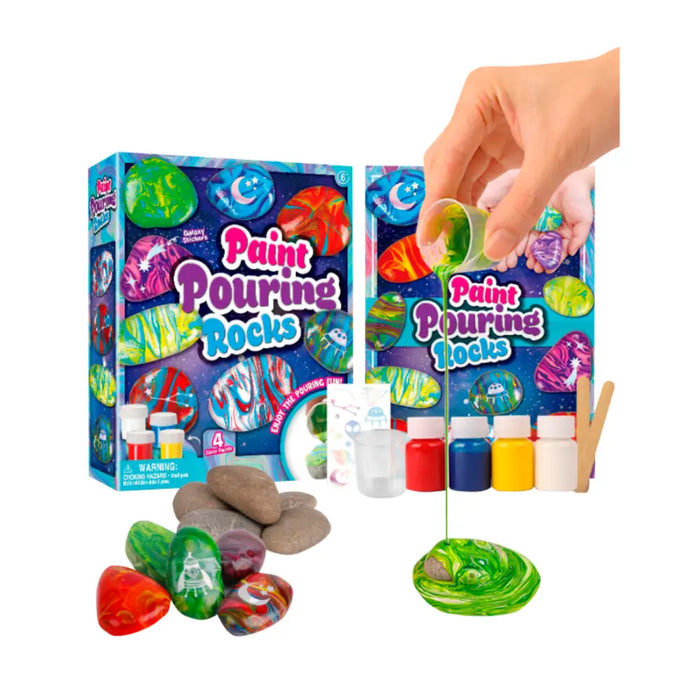 Kit De Arte Pinta Piedras Galaxy Diversión Para Niños - Fliperex