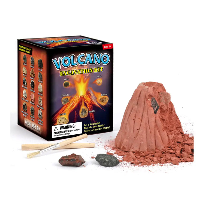 Kit De Excavación Volcán Piedras Volcánicas Juego Educativo - Fliperex