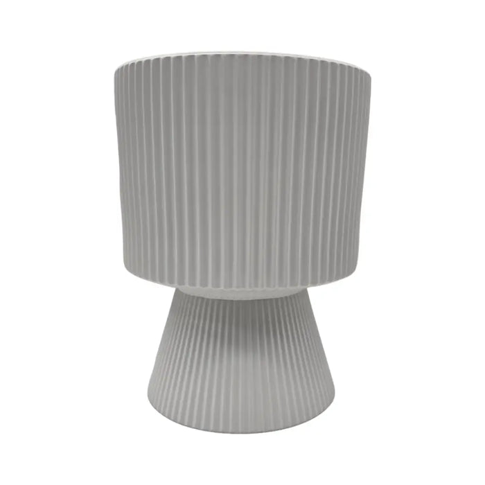 Macetero Maceta Ceramica Estilo Nordico Blanco Base Conica - Fliperex