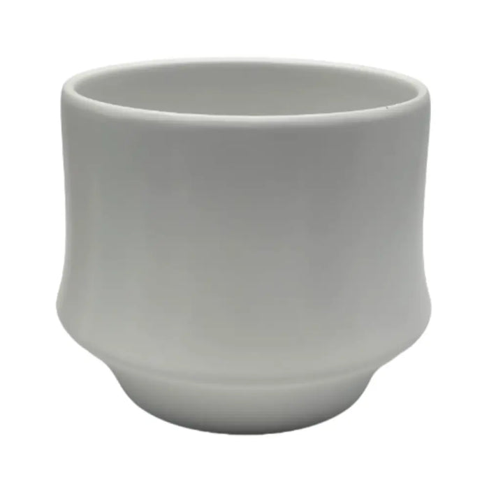 Macetero Maceta De Ceramica Elegante Blanco Liso Brillante L - Fliperex