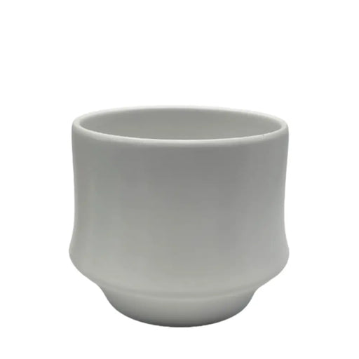 Macetero Maceta De Ceramica Elegante Blanco Liso Brillante S - Fliperex